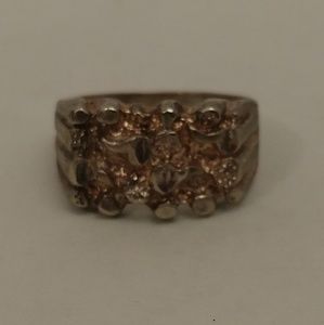 Sterling Silver Nugget Ring Size 9.75